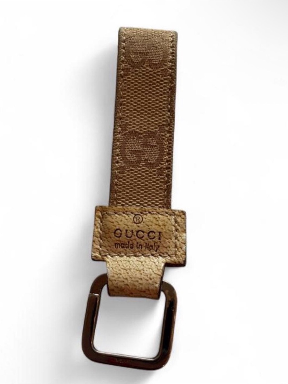 Gucci Beige Signature Canvas Keychain Strap